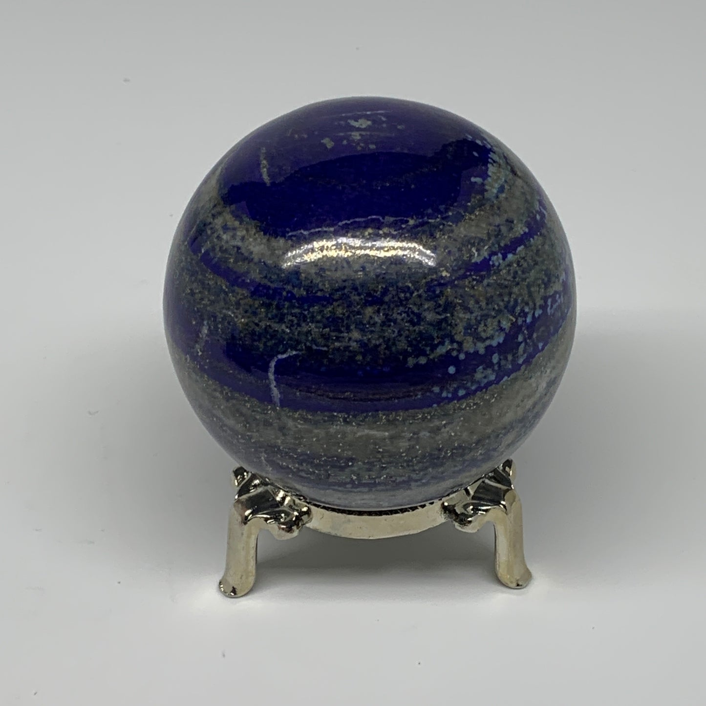 498g, 2.6"(66mm), Natural Lapis Lazuli Sphere Ball Gemstone @Afghanistan, B25403