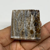 41.5g, 1"x1.6"x1.5" Chocolate/Gray Onyx Pyramid Gemstone @Morocco, B19015