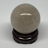 290.5g, 2.3"(59mm), Natural Quartz Sphere Crystal Gemstone Ball @Brazil, B22279