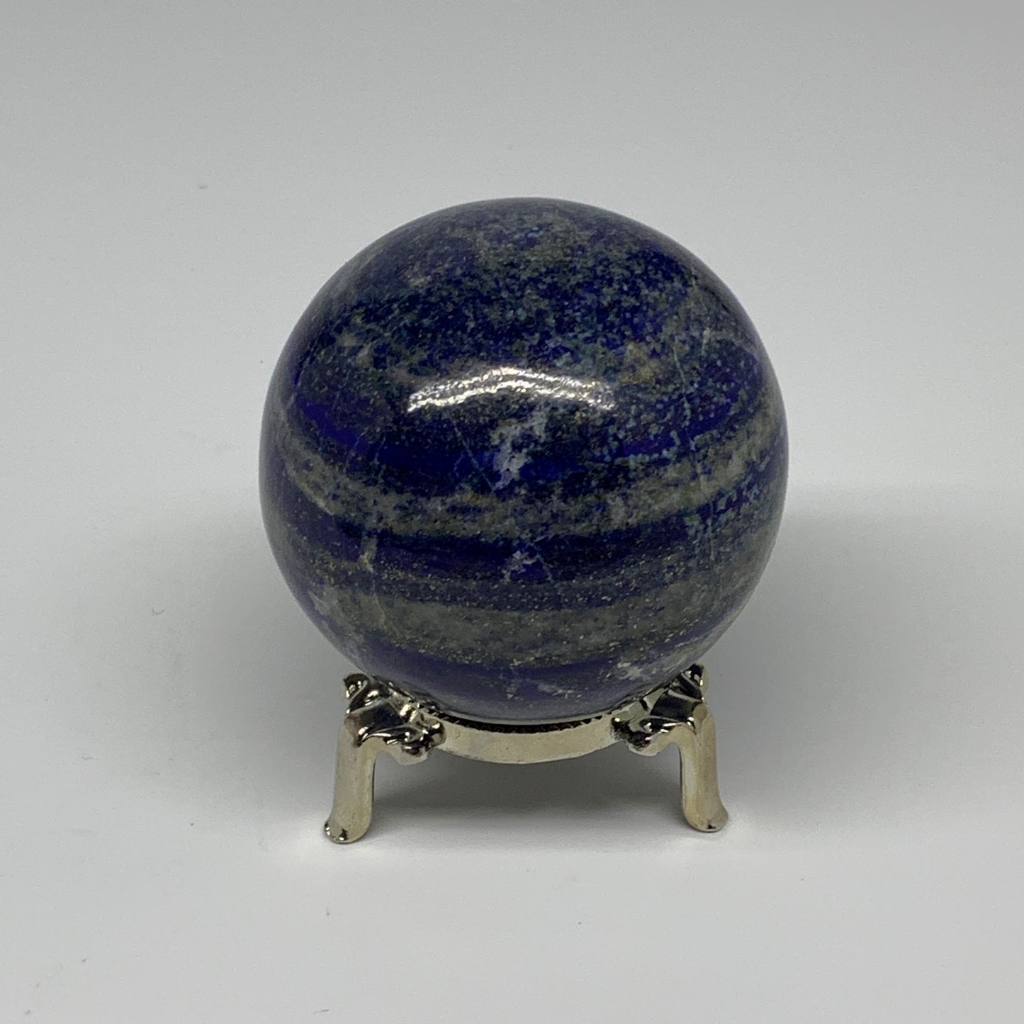 498g, 2.6"(66mm), Natural Lapis Lazuli Sphere Ball Gemstone @Afghanistan, B25403