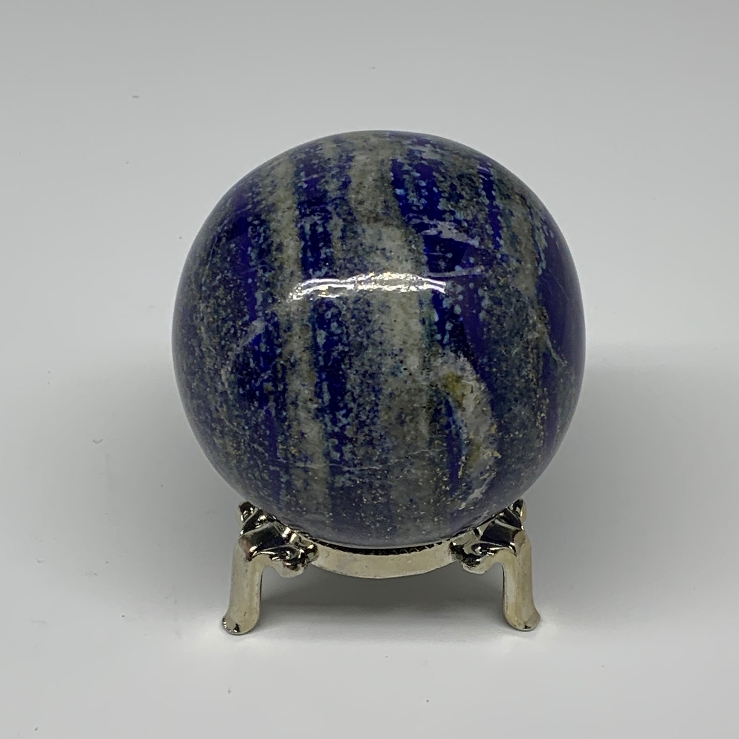 498g, 2.6"(66mm), Natural Lapis Lazuli Sphere Ball Gemstone @Afghanistan, B25403