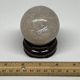 290.5g, 2.3"(59mm), Natural Quartz Sphere Crystal Gemstone Ball @Brazil, B22279