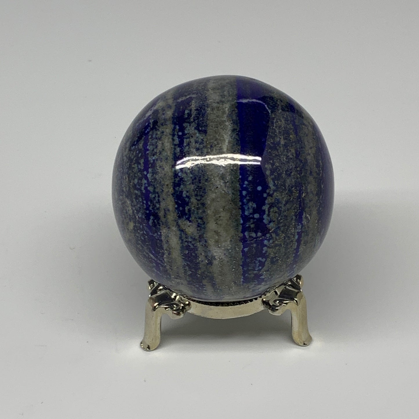 498g, 2.6"(66mm), Natural Lapis Lazuli Sphere Ball Gemstone @Afghanistan, B25403