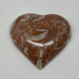56.5g,2"x2.1"x0.6" Natural Untreated Red Shell Fossils Half Heart @Morocco,F958