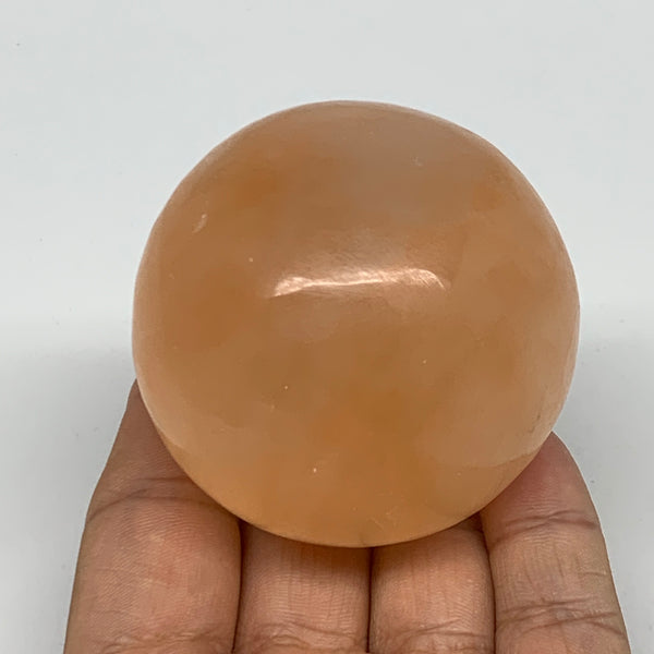 213g,2.2" (56mm) Natural Orange Selenite Sphere Crystal Gemstones @Morroco,B9296