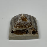 61.6g, 1.3"x1.7"x1.6" Chocolate/Gray Onyx Pyramid Gemstone @Morocco, B19016