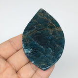 52.5g, 3.3"x1.9" Blue Apatite Cabochon Large Drop Shape @Madagascar,B1721