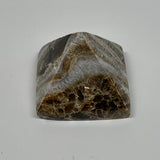56.1g, 1.2"x1.6"x1.6" Chocolate/Gray Onyx Pyramid Gemstone @Morocco, B19017