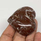 58.1g,2"x2.2"x0.6" Natural Untreated Red Shell Fossils Half Heart @Morocco,F960