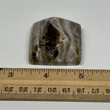 56.1g, 1.2"x1.6"x1.6" Chocolate/Gray Onyx Pyramid Gemstone @Morocco, B19017