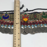 11.75"x4.5" Kuchi Choker Multi-Color Tribal Gypsy Bohemian Statement Coins,KC517
