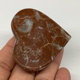 60.4g,2"x2.2"x0.6" Natural Untreated Red Shell Fossils Half Heart @Morocco,F961