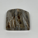 60.7g, 1.2"x1.6"x1.6" Chocolate/Gray Onyx Pyramid Gemstone @Morocco, B19019