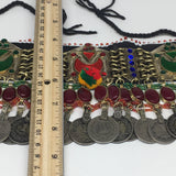 11.5"x4.5" Kuchi Choker Multi-Color Tribal Gypsy Bohemian Statement Coins,KC520
