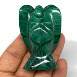 121.3g, 2.5"x1.6"x1" Natural Untreated Malachite Angel Figurine @Congo, B7322