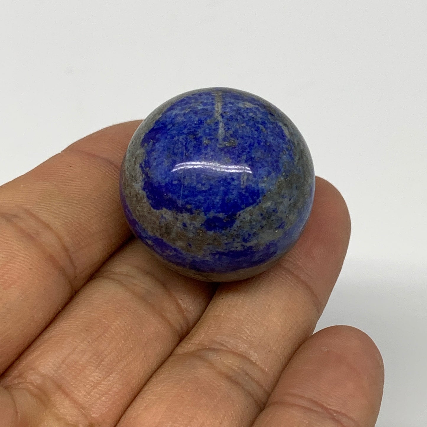 49.4g, 1.2" Natural Lapis Lazuli Sphere Ball Gemstone @Afghanistan, B25362