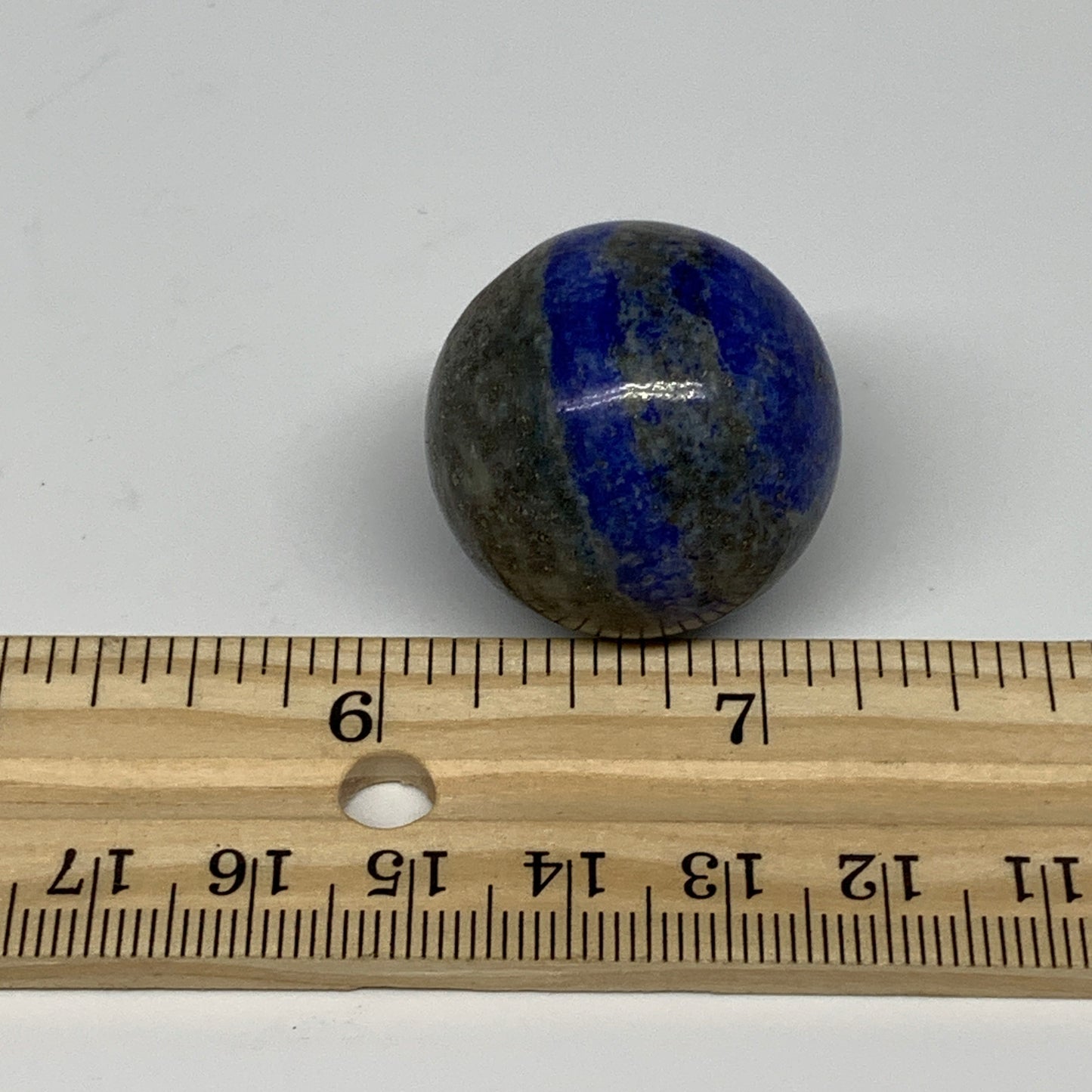 49.4g, 1.2" Natural Lapis Lazuli Sphere Ball Gemstone @Afghanistan, B25362