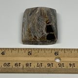59.5g, 1.3"x1.7"x1.4" Chocolate/Gray Onyx Pyramid Gemstone @Morocco, B19021