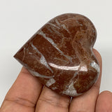57.9g,2.1"x2.1"x0.6" Natural Untreated Red Shell Fossils Half Heart @Morocco,F96