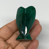 70.9g, 2.2"x1.2"x0.9" Natural Untreated Malachite Angel Figurine @Congo, B7324