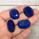 4pcs,18.5g,24mm-28mm High-Grade Natural Oval Facetted Lapis Lazuli Cabochon,CP20