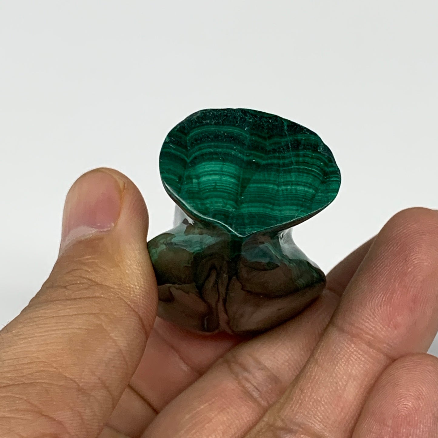 70.9g, 2.2"x1.2"x0.9" Natural Untreated Malachite Angel Figurine @Congo, B7324