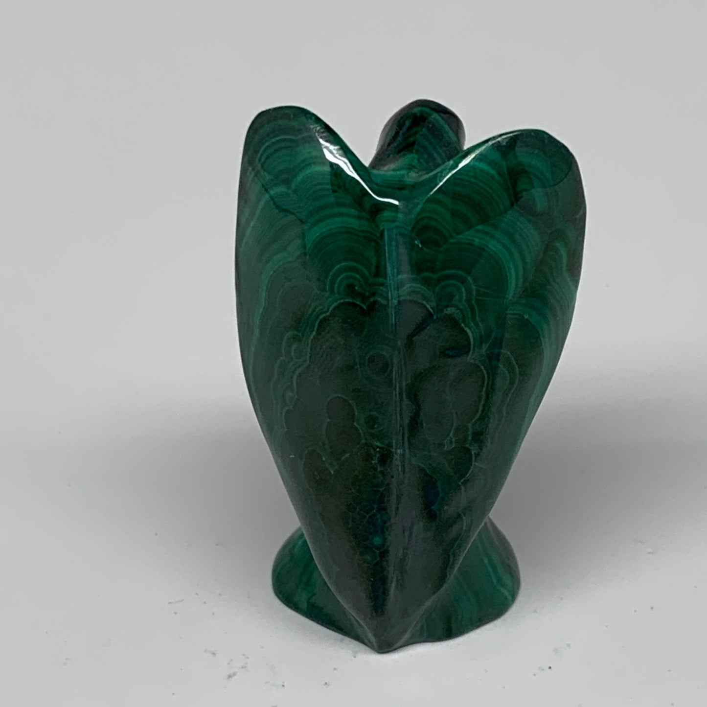70.9g, 2.2"x1.2"x0.9" Natural Untreated Malachite Angel Figurine @Congo, B7324