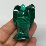96.4g, 2.3"x1.4"x1.1" Natural Untreated Malachite Angel Figurine @Congo, B7326