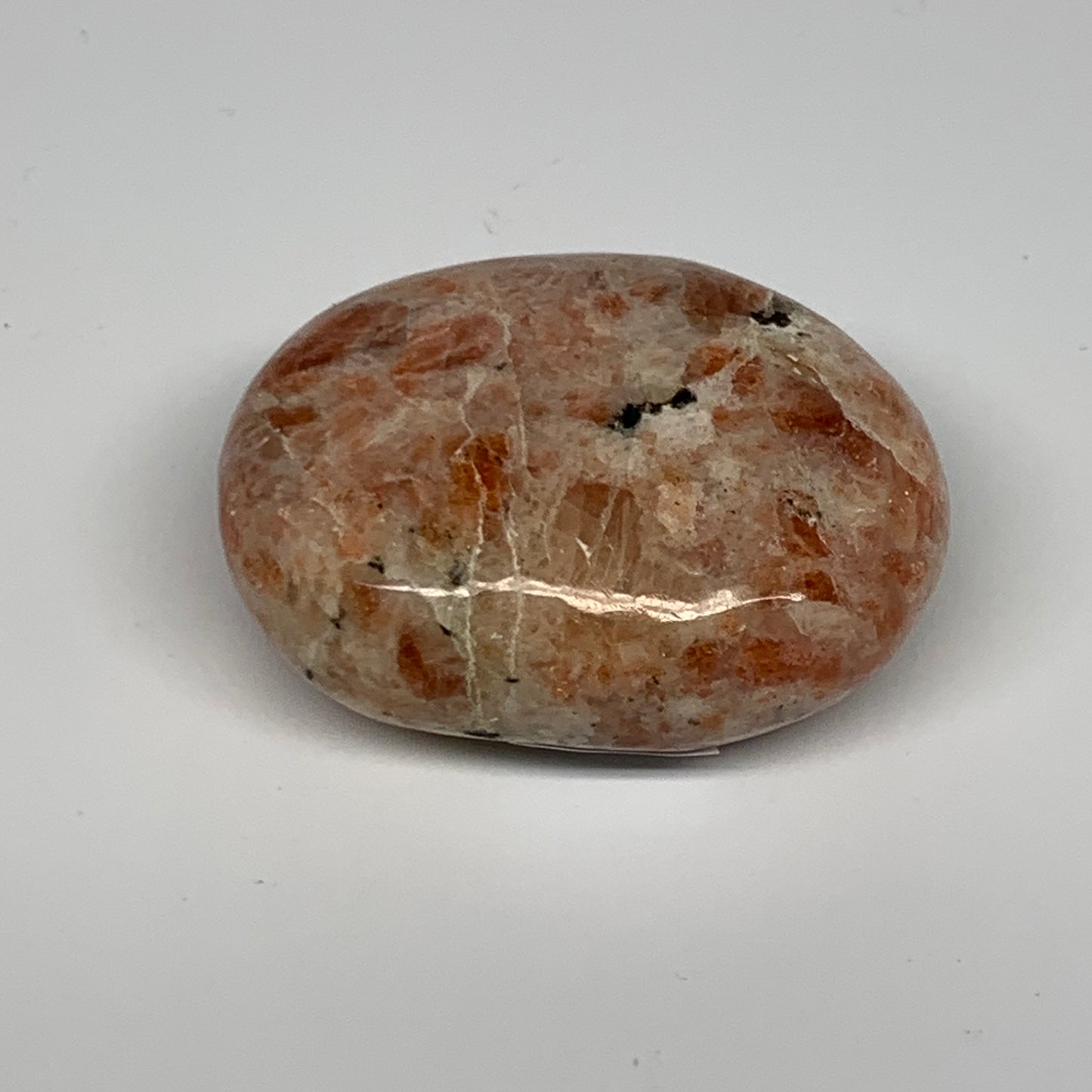94.3g, 2.2"x1.7"x1", Natural Sunstone Palm-Stone Polished from India, B27060