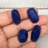 4pcs,15g,19mm-24mm High-Grade Natural Oval Facetted Lapis Lazuli Cabochon,CP207