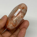 108.5g, 2.4"x1.7"x1", Natural Sunstone Palm-Stone Polished from India, B27061