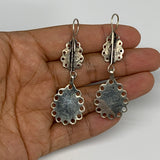 1pc, Handmade Turkmen Earring Tribal Jewelry Black Carnelian Teardrop Boho, B141