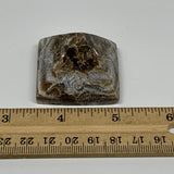53.3g, 1.1"x1.6"x1.6" Chocolate/Gray Onyx Pyramid Gemstone @Morocco, B19026