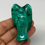 90.9g, 2.4"x1.3"x1.1" Natural Untreated Malachite Angel Figurine @Congo, B7328