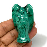 90.9g, 2.4"x1.3"x1.1" Natural Untreated Malachite Angel Figurine @Congo, B7328