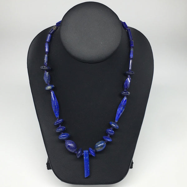 44.7g, 7mm-33mm Natural Lapis Lazuli Bead Mixed Shaped Strand, 31 Beads,LPB188