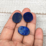 3pcs,11.2g,19mm-20mm High-Grade Natural Oval Facetted Lapis Lazuli Cabochon,CP21