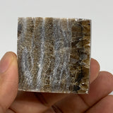 54.4g, 1.2"x1.6"x1.6" Chocolate/Gray Onyx Pyramid Gemstone @Morocco, B19030