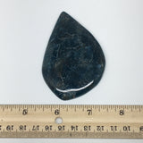 72.8g, 3.4"x2.1" Blue Apatite Cabochon Large Drop Shape @Madagascar,B1733