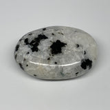 97g,2.5"x1.8"x0.9", Rainbow Moonstone Palm-Stone Polished from India, B21225