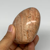 319.6g,2.7"x3.2"x1.8", Pink Peach Moonstone Heart Crystal Polished Reiki,B17490