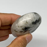 96.2g,2.4"x1.9"x0.8", Rainbow Moonstone Palm-Stone Polished from India, B21226