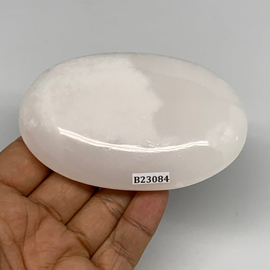 200.4g,3.7"x2.4"x0.9",Pink Calcite Palm-Stone Crystal Polished,B23084