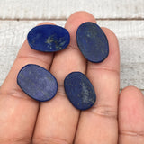 4pcs,11.1g,18mm-21mm High-Grade Natural Oval Facetted Lapis Lazuli Cabochon,CP21