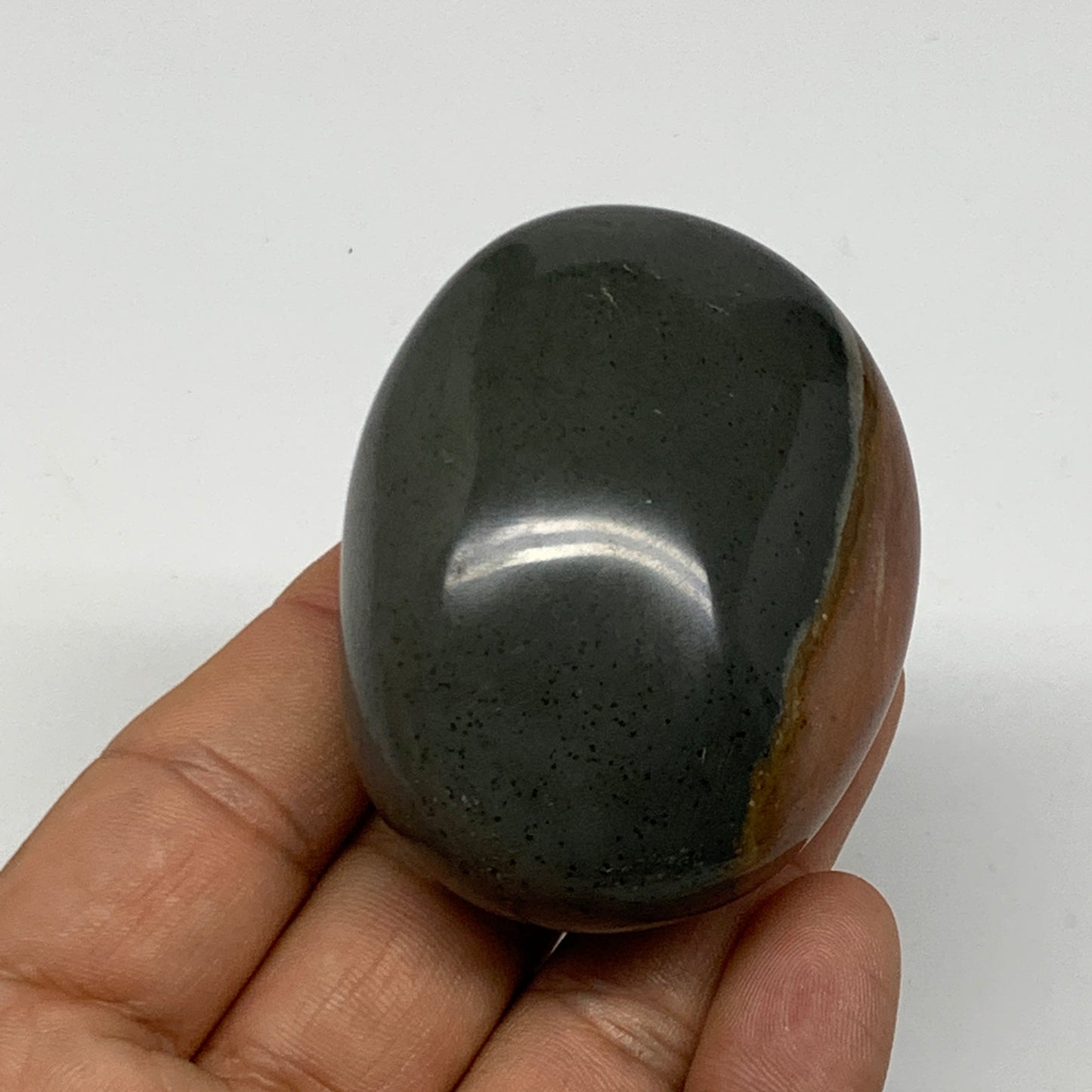 112.2g, 2.3"x1.8"x1.2" Polychrome Jasper Palm-Stone Reiki @Madagascar, B24558