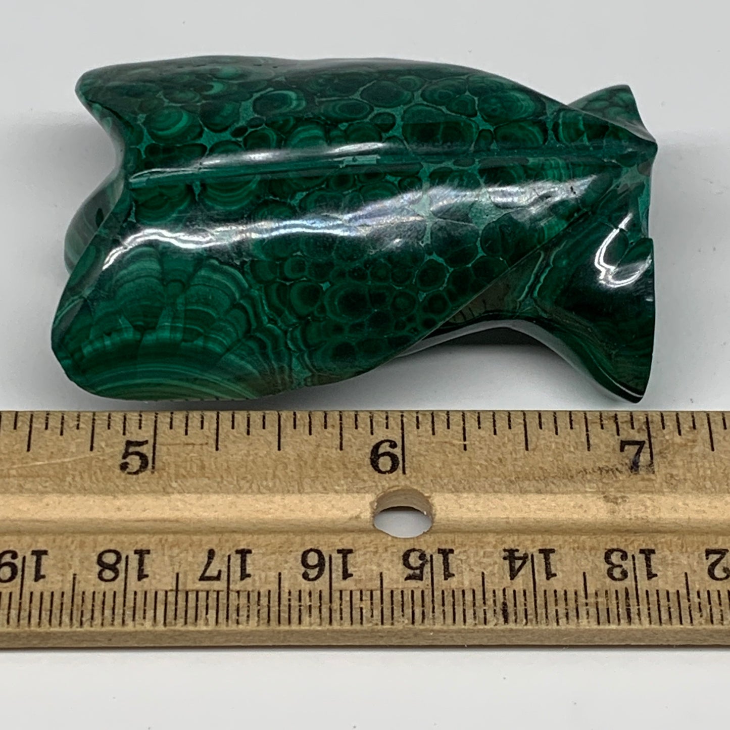 125.3g, 2.3"x1.6"x1.1" Natural Untreated Malachite Angel Figurine @Congo, B7333