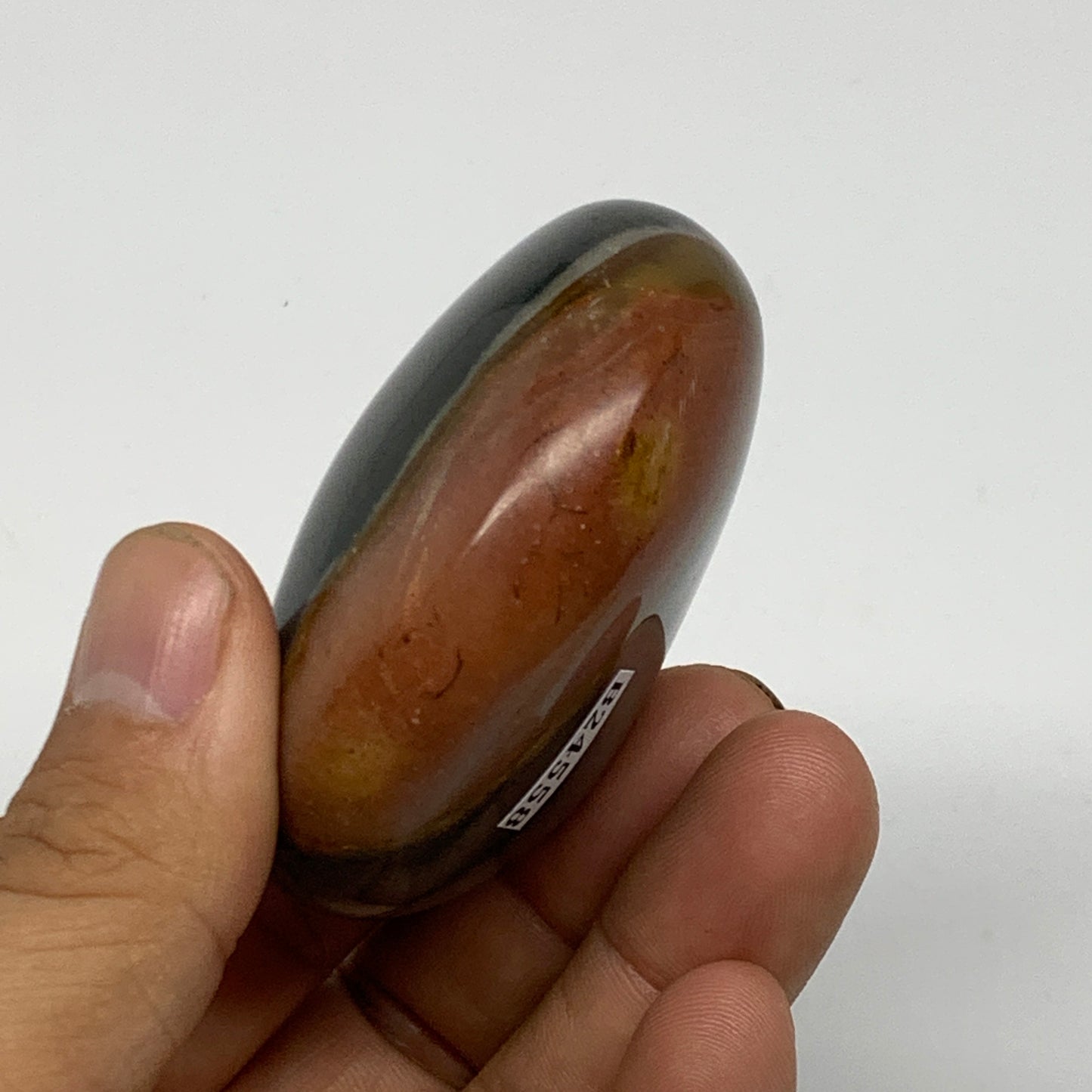 112.2g, 2.3"x1.8"x1.2" Polychrome Jasper Palm-Stone Reiki @Madagascar, B24558