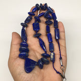 67.3g, 9mm-27mm Natural Lapis Lazuli Bead Mixed Shaped Strand, 31 Beads,LPB194