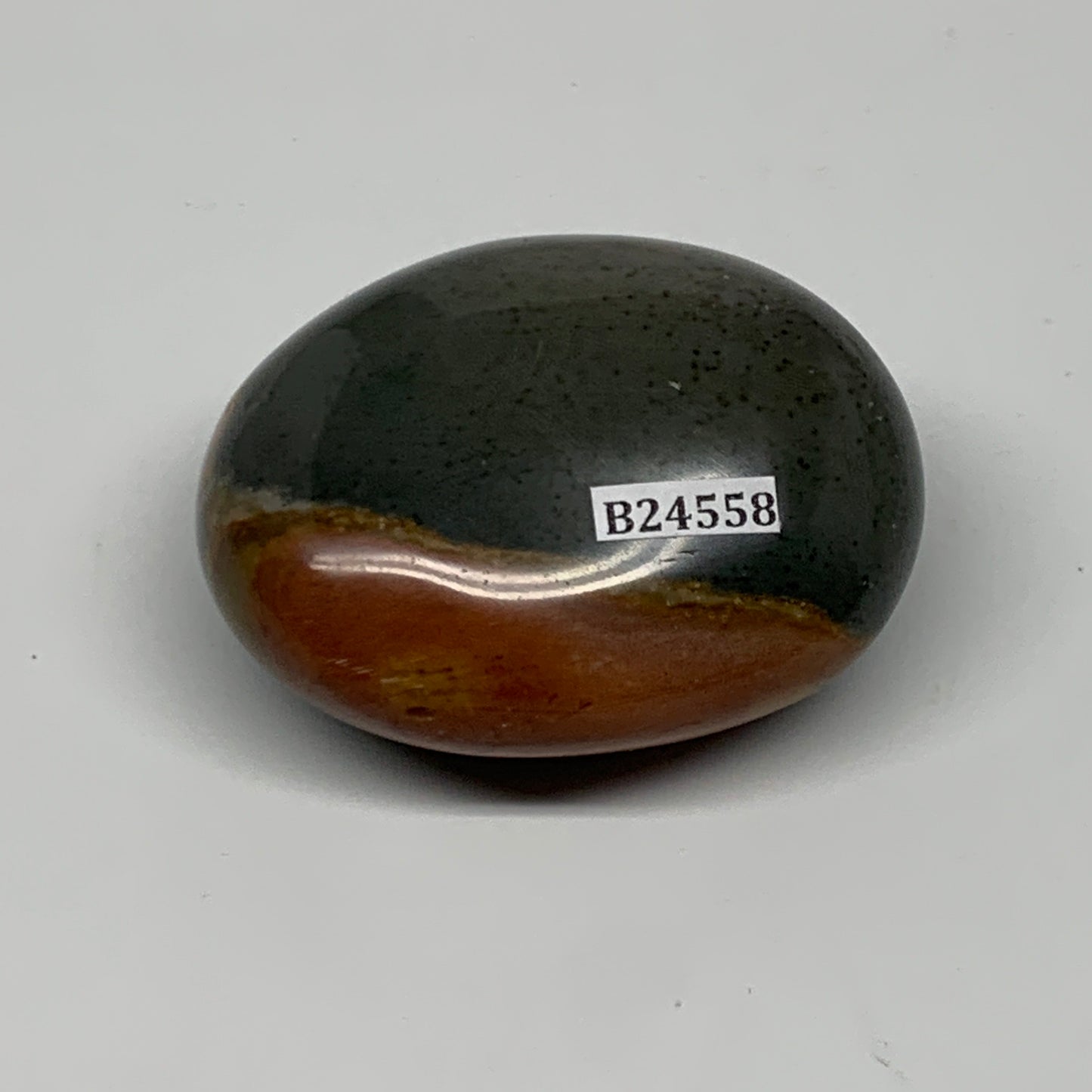 112.2g, 2.3"x1.8"x1.2" Polychrome Jasper Palm-Stone Reiki @Madagascar, B24558