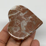 59.9g, 2.1" x 2.2"x 0.6", Natural Untreated Red Shell Fossils Half Heart @Morocc